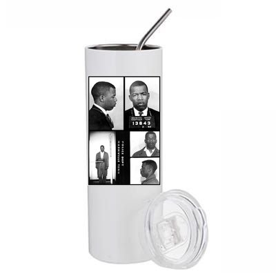 John Lewis Mug Shots Civil Rights Leader Stainless Steel Tumbler