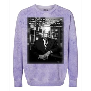 John Lewis Portrait Quote 1940-2020 Tribute Colorblast Crewneck Sweatshirt