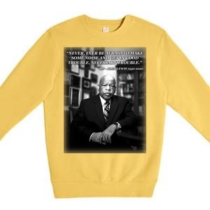 John Lewis Portrait Quote 1940-2020 Tribute Premium Crewneck Sweatshirt