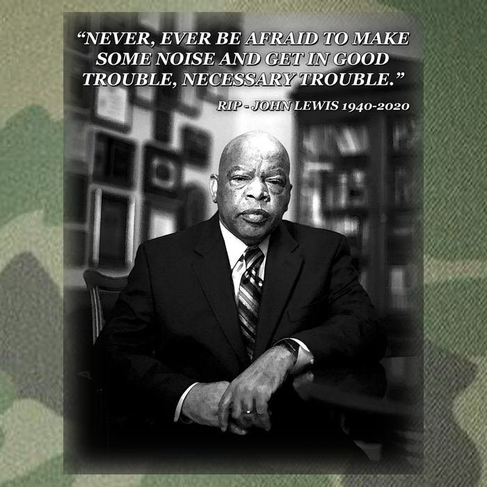John Lewis Portrait Quote 1940-2020 Tribute Legacy Tie Dye Trucker Hat