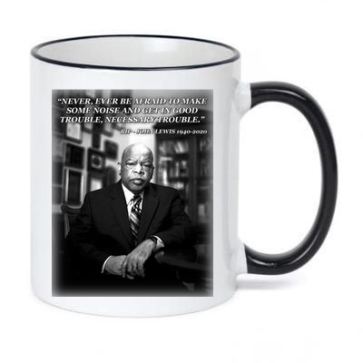 John Lewis Portrait Quote 1940-2020 Tribute 11oz Black Color Changing Mug