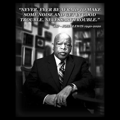 John Lewis Portrait Quote 1940-2020 Tribute T-Shirt