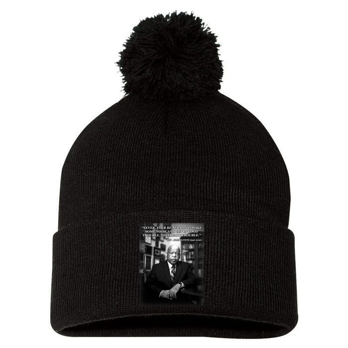 John Lewis Portrait Quote 1940-2020 Tribute Pom Pom 12in Knit Beanie