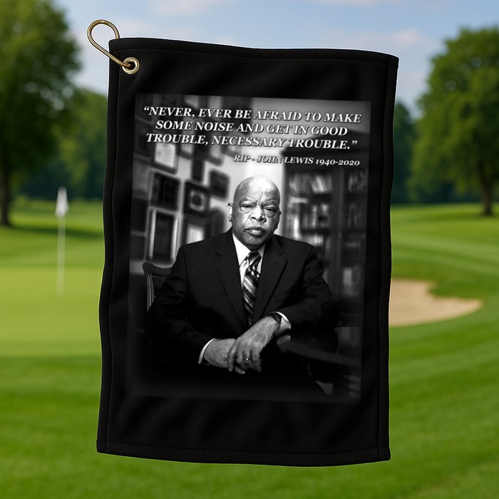 John Lewis Portrait Quote 1940-2020 Tribute Golf Towel