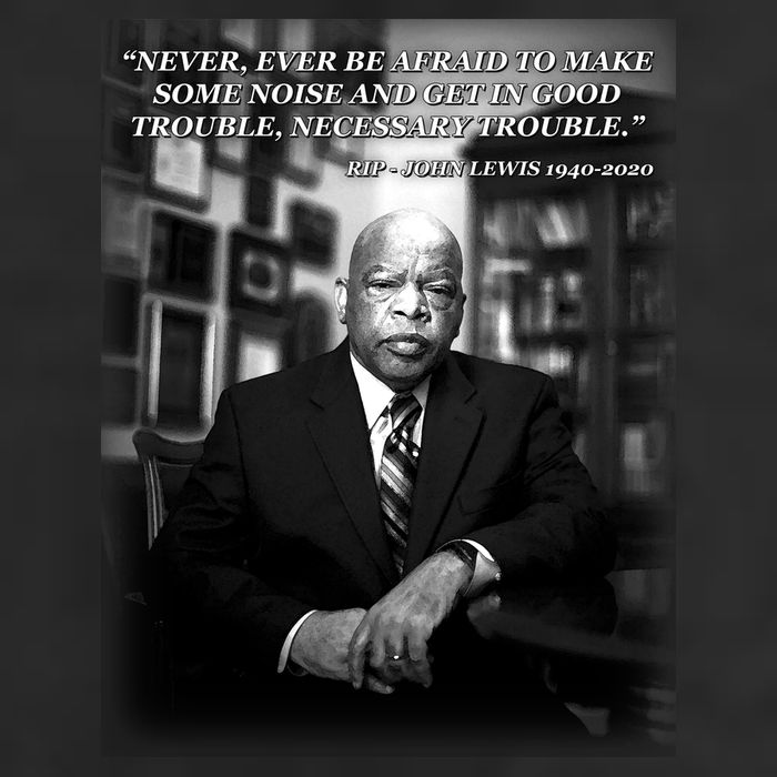 John Lewis Portrait Quote 1940-2020 Tribute Golf Towel