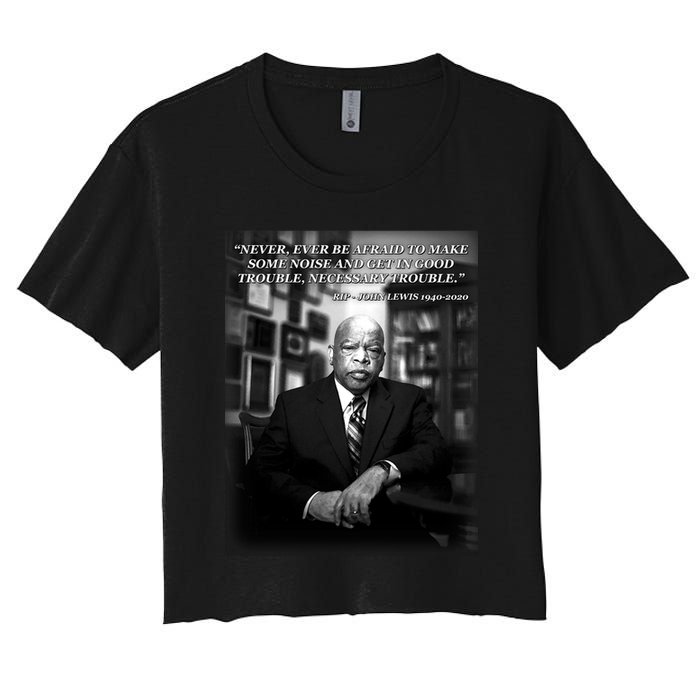 John Lewis Portrait Quote 1940-2020 Tribute Women's Crop Top Tee
