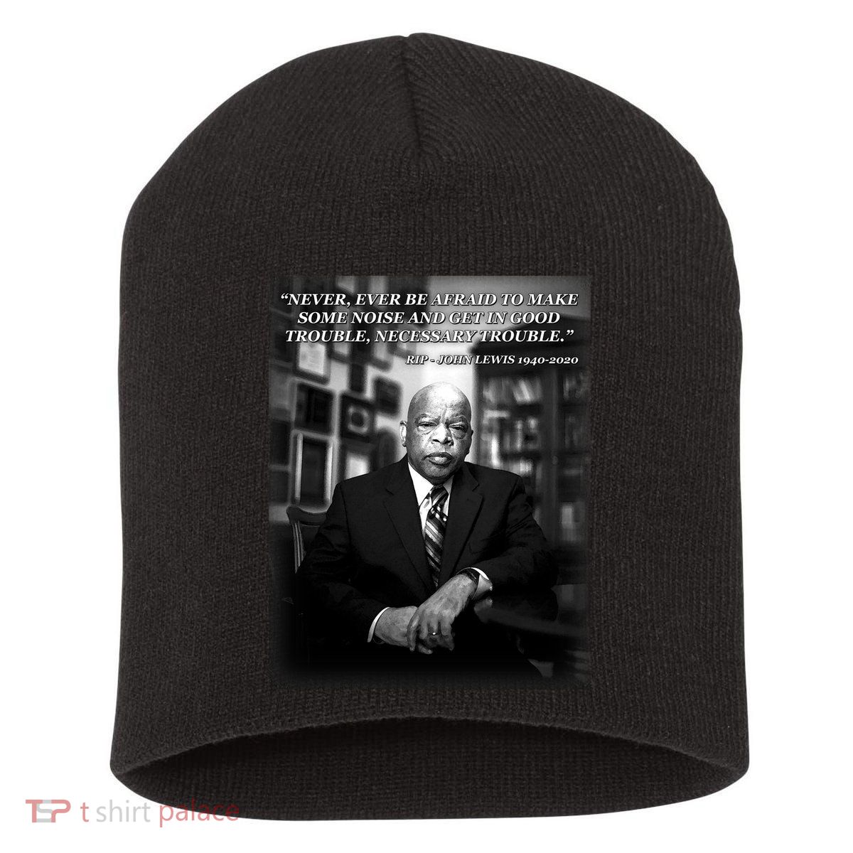 John Lewis Portrait Quote 1940-2020 Tribute Short Acrylic Beanie