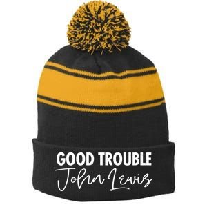 John Lewis Signature Tribute Good Trouble Stripe Pom Pom Beanie