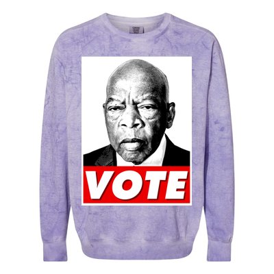 John Lewis Tribute Vote Poster Colorblast Crewneck Sweatshirt