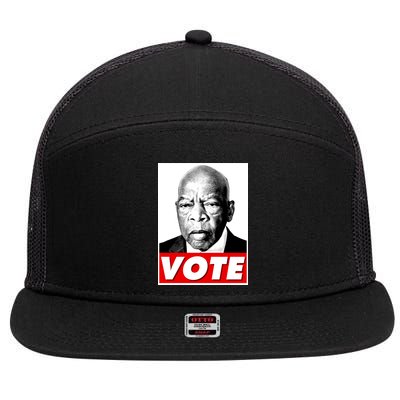 John Lewis Tribute Vote Poster 7 Panel Mesh Trucker Snapback Hat