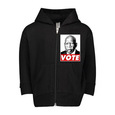 John Lewis Tribute Vote Poster Toddler Zip Fleece Hoodie