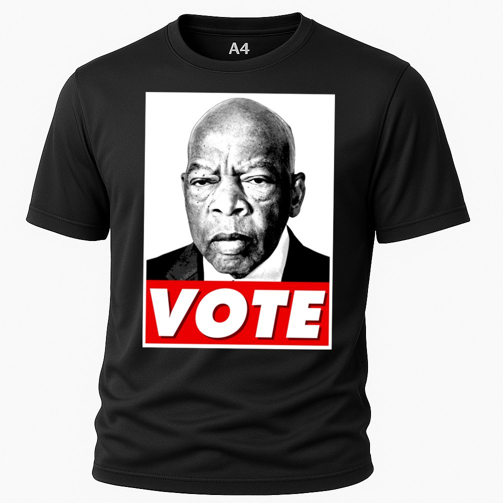 John Lewis Tribute Vote Poster Cooling Performance Crew T-Shirt