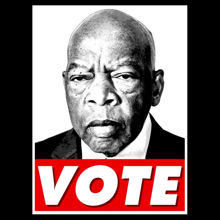 John Lewis Tribute Vote Poster Tall T-Shirt