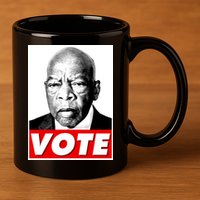 John Lewis Tribute Vote Poster 11oz C Handle Ceramic Mug