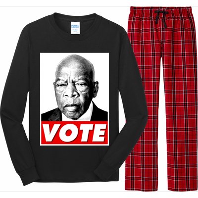 John Lewis Tribute Vote Poster Long Sleeve Pajama Set