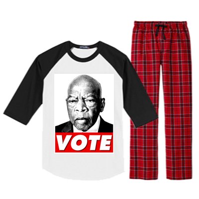 John Lewis Tribute Vote Poster Raglan Sleeve Pajama Set