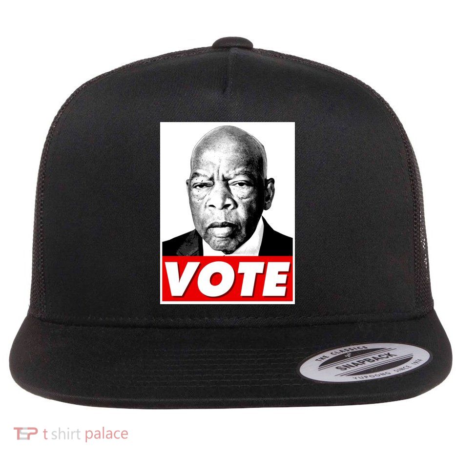 John Lewis Tribute Vote Poster Flat Bill Trucker Hat