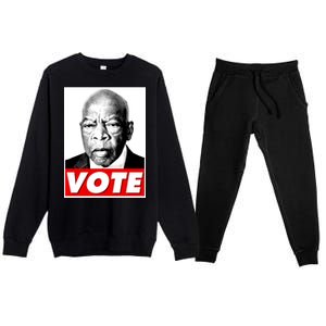 John Lewis Tribute Vote Poster Premium Crewneck Sweatsuit Set