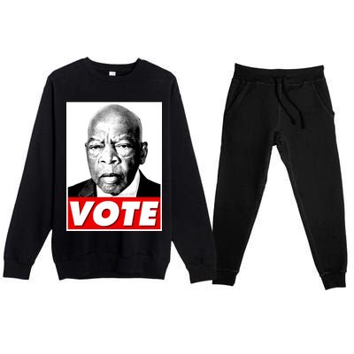 John Lewis Tribute Vote Poster Premium Crewneck Sweatsuit Set