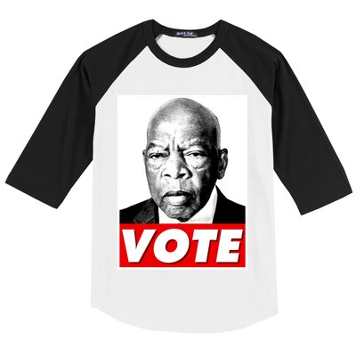 John Lewis Tribute Vote Poster Baseball Sleeve Shirt