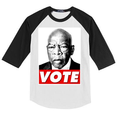 John Lewis Tribute Vote Poster Kids Colorblock Raglan Jersey