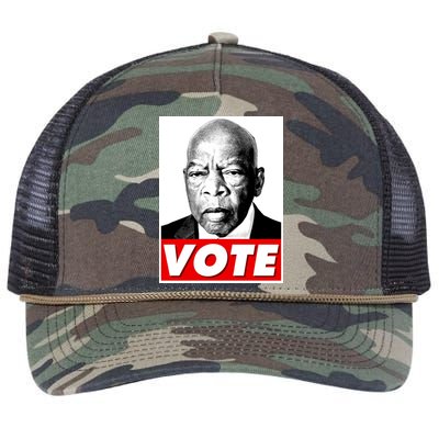 John Lewis Tribute Vote Poster Retro Rope Trucker Hat Cap