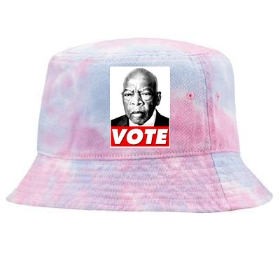 John Lewis Tribute Vote Poster Tie-Dyed Bucket Hat