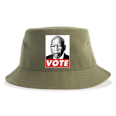 John Lewis Tribute Vote Poster Sustainable Bucket Hat