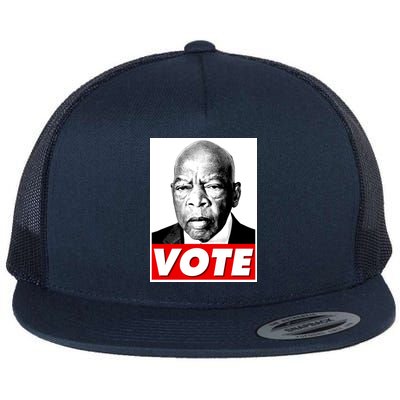 John Lewis Tribute Vote Poster Flat Bill Trucker Hat