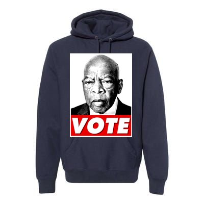 John Lewis Tribute Vote Poster Premium Hoodie