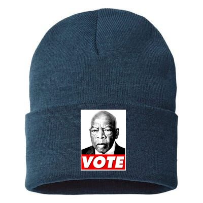 John Lewis Tribute Vote Poster Sustainable Knit Beanie