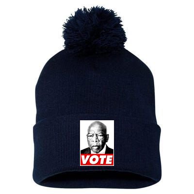 John Lewis Tribute Vote Poster Pom Pom 12in Knit Beanie