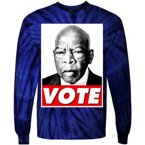 John Lewis Tribute Vote Poster Tie-Dye Long Sleeve Shirt