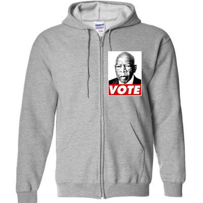 John Lewis Tribute Vote Poster Full Zip Hoodie