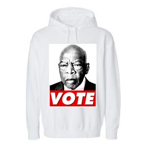 John Lewis Tribute Vote Poster Garment-Dyed Fleece Hoodie