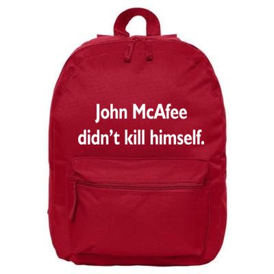 John McAfee Didn't Kill Himself 16 in Basic Backpack