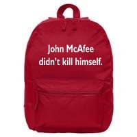 John McAfee Didn't Kill Himself 16 in Basic Backpack