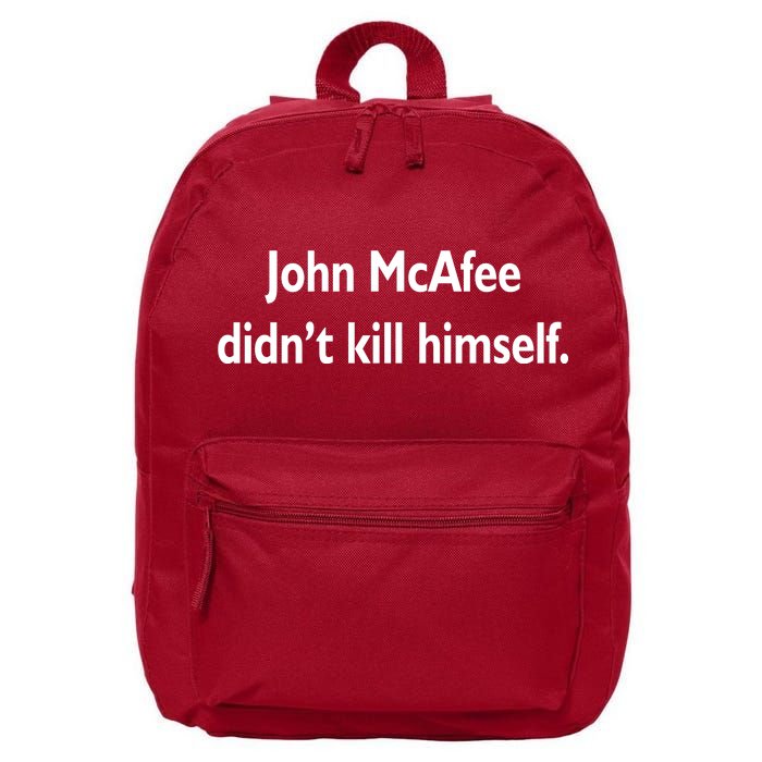 John McAfee Didn't Kill Himself 16 in Basic Backpack