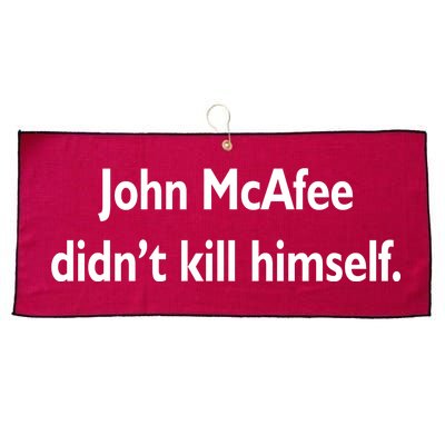 John McAfee Didn't Kill Himself Large Microfiber Waffle Golf Towel