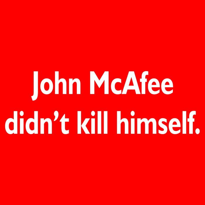 John McAfee Didn't Kill Himself 25L Jumbo Tote