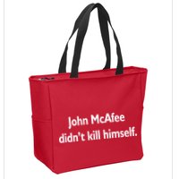 John McAfee Didn't Kill Himself Zip Tote Bag