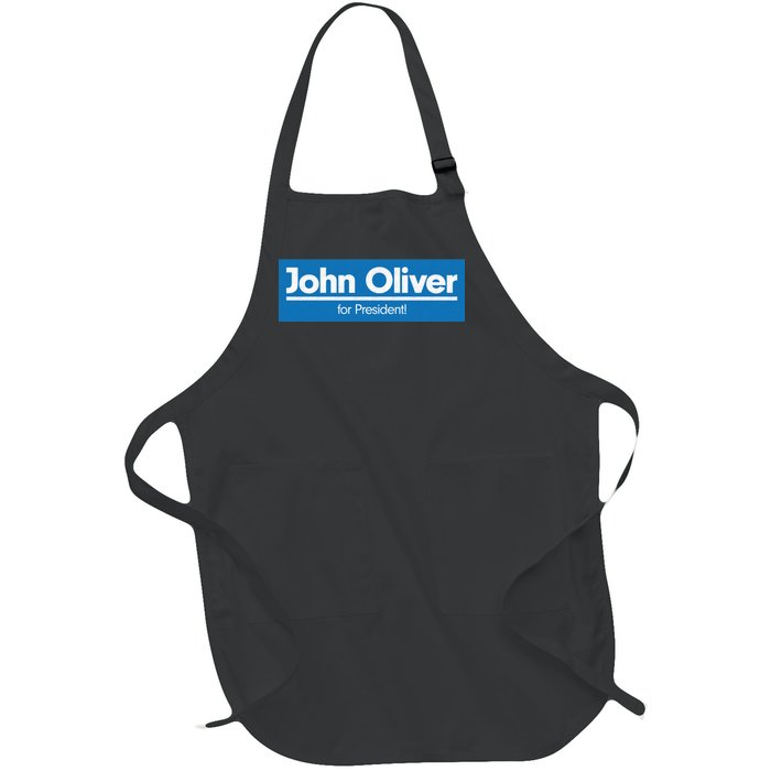 John Oliver For President Full-Length Apron With Pockets