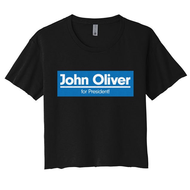 John Oliver For President Women's Crop Top Tee