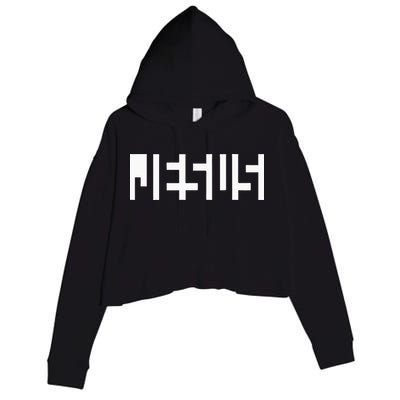 Jesus Optical Illusion A Glimpse Beyond Perception Crop Fleece Hoodie