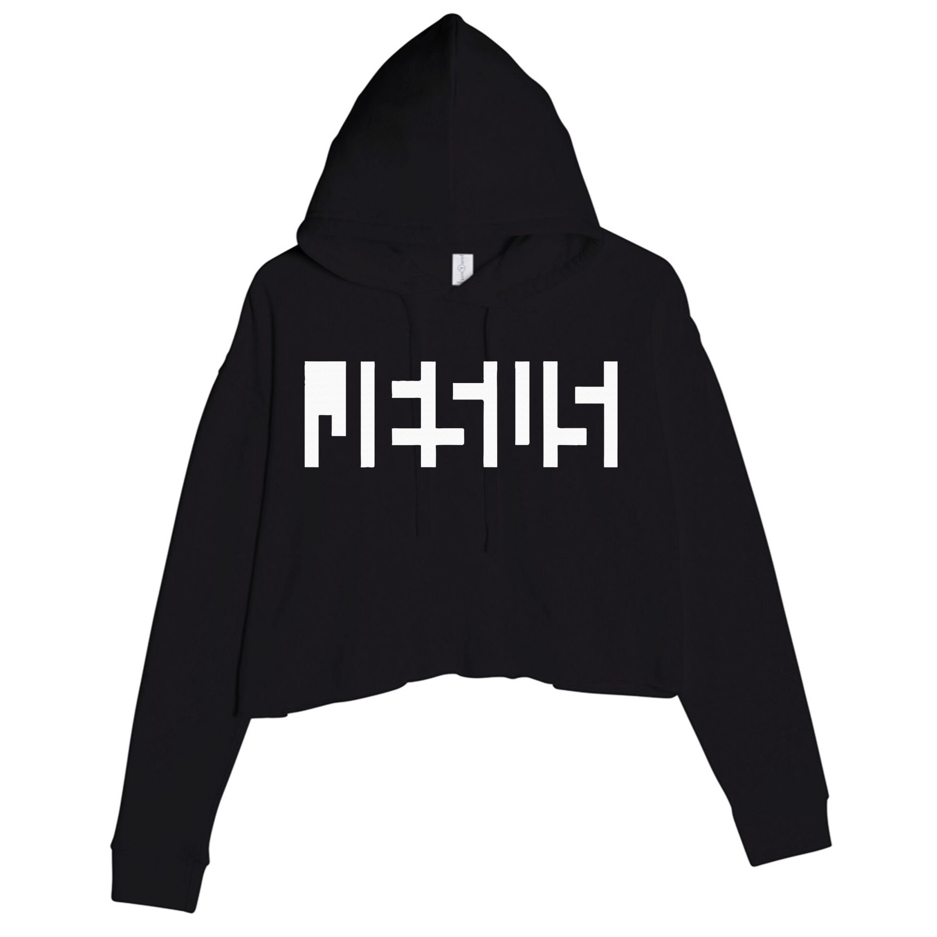 Jesus Optical Illusion A Glimpse Beyond Perception Crop Fleece Hoodie