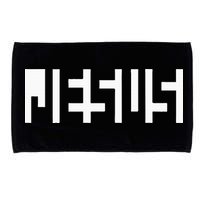 Jesus Optical Illusion A Glimpse Beyond Perception Microfiber Hand Towel