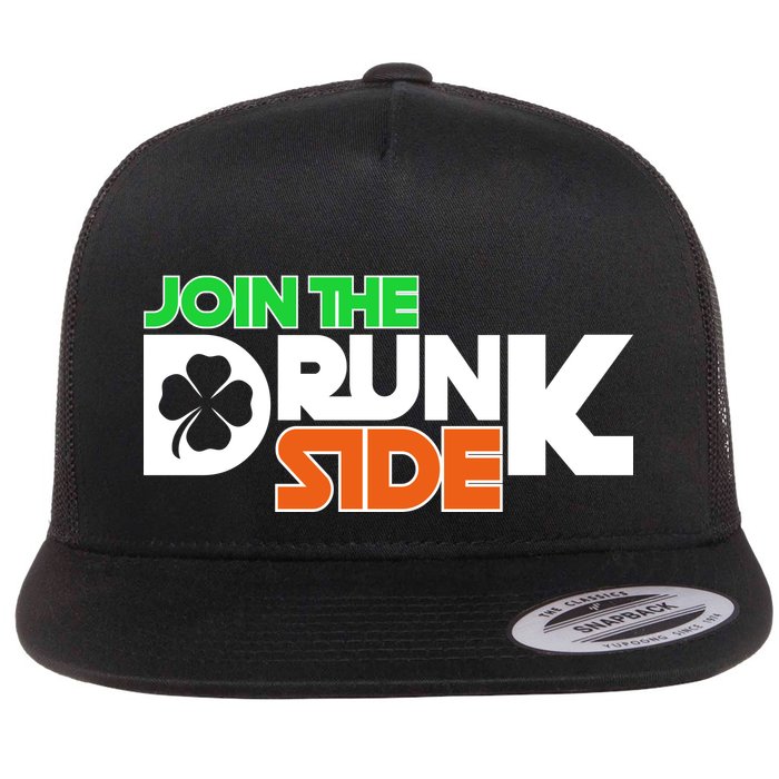 Join The Drunk Side St. Patrick's Day Flat Bill Trucker Hat