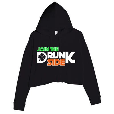 Join The Drunk Side St. Patrick's Day Crop Fleece Hoodie