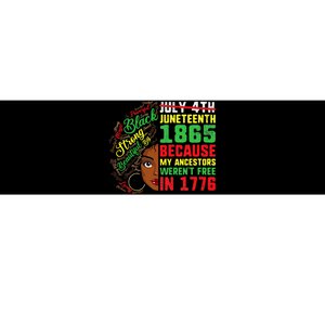 Juneteenth Outfit  June 19th Afro Curly Hair Bumper Sticker