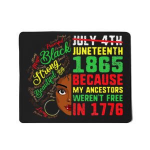 Juneteenth Outfit  June 19th Afro Curly Hair Mousepad